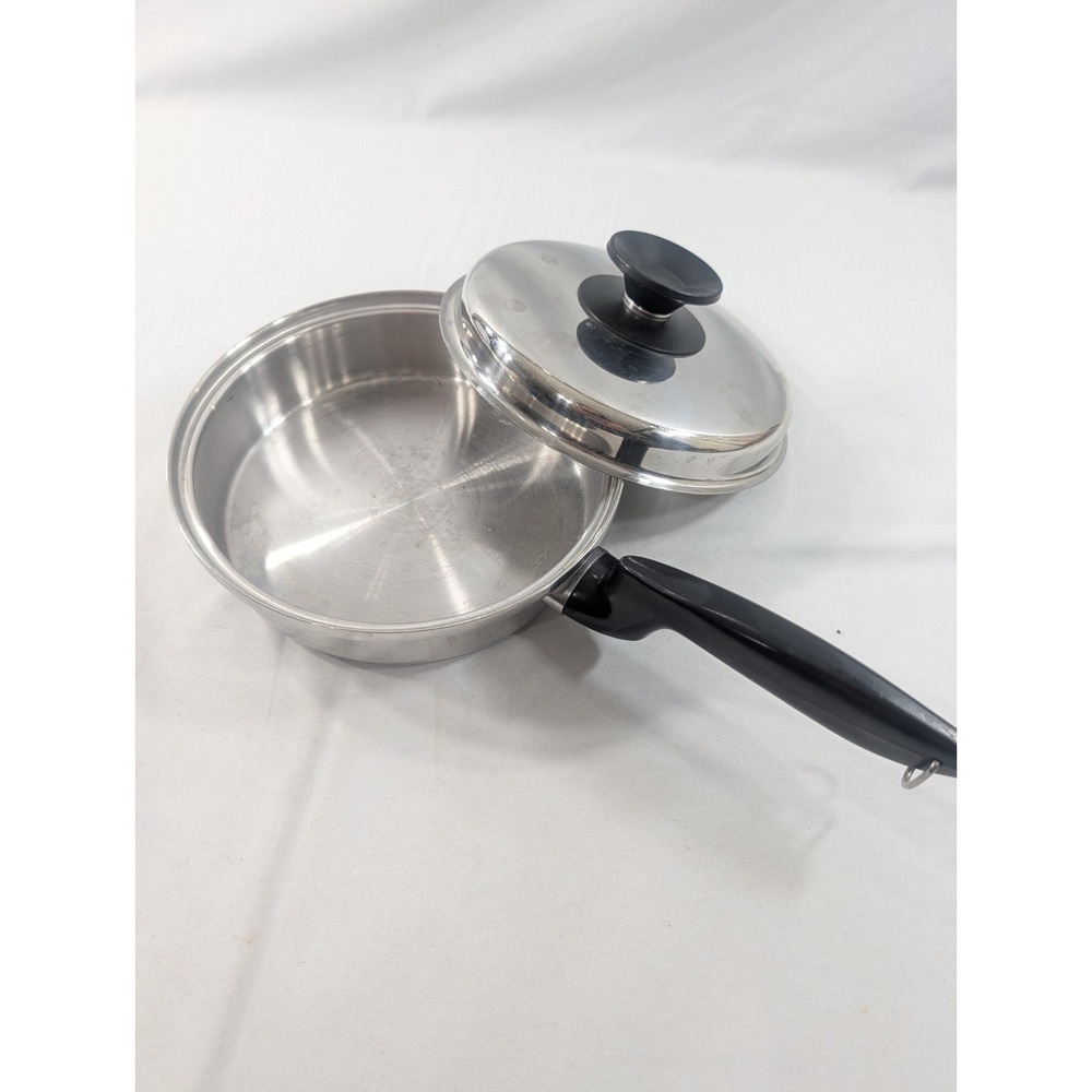 Permanent 8" Multi Core 5 Ply Stainless Steel Frying Pan Skillet With Lid